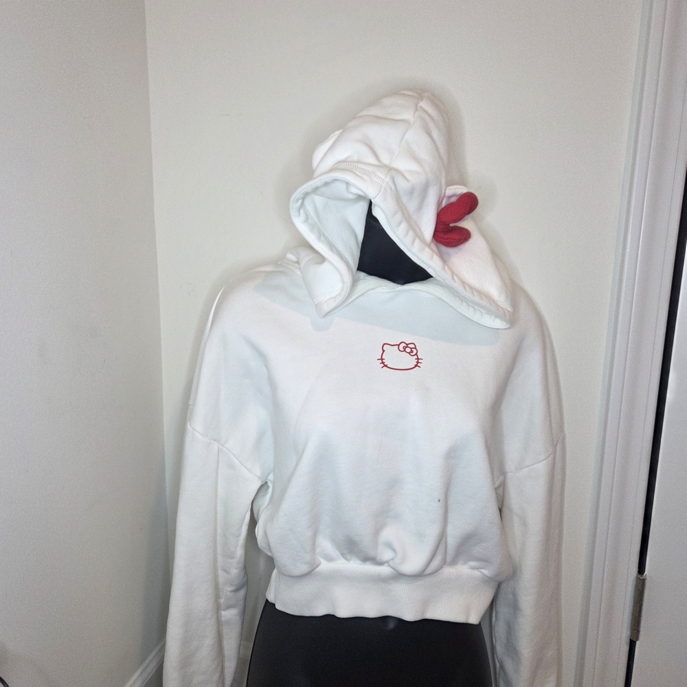 Hello Kitty White Hoodie Sweater